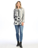 Jess & Jane Abstract Print Brushed Knit Tunic FB4 (2X, Sandra)