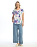 Jess & Jane Pop Art Dolman Cap Sleeve Top - 60-1512 | Large, Sophia