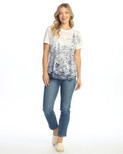 Jess & Jane Burnout Short-Sleeve Top - AJ4 | X-Large, Europa