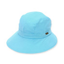 Sun 'N' Sand Packable Sun Hat Women - Cotton Summer Hat - Beach Hats for Women - Foldable Packable Hat with Drawstring - 3.5" - One Size, Blue