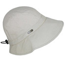 Sun 'N' Sand Packable Sun Hat Women - Cotton Summer Hat - Beach Hats for Women - Foldable Packable Hat w/ Drawstring - 3.5" (One Size, Natural)