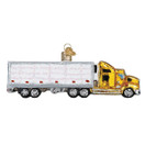 Old World Christmas Ornaments: Planes, Trains, Helicopters, Boats and Trucks Glass Blown Ornaments for Christmas Tree - Semi Truck
