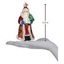 Old World Christmas Ornaments Golden Santa Glass Blown Ornaments for Christmas Tree