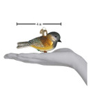 Old World Christmas Bird Watcher Collection Glass Blown Ornaments for Christmas Tree Black-Capped Chickadee