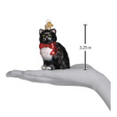 Old World Christmas Cat Lover Glass Blown Ornaments for Christmas Tree Tuxedo Kitty.