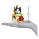 Old World Christmas Ornaments: Holiday Kitten Glass Blown Ornaments for Christmas Tree | 12223