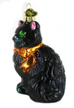 Old World Christmas Halloween Kitty Glass Blown Ornament for Christmas Tree