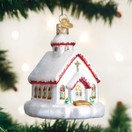 Old World Christmas Glass Blown Ornament Country Church (20095)