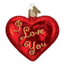 Old World Christmas Ornaments I Love You Heart Glass Blown Ornaments for Christmas Tree | I love you