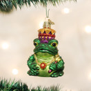 Old World Christmas Sea and Water Animals Glass Blown Ornaments for Christmas Tree Frog King
