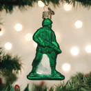 Old World Christmas Glass Blown Ornament for Christmas Tree, Green Army Man