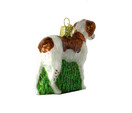 Old World Christmas Ornaments Brittany Spaniel Glass Blown Ornaments for Christmas Tree