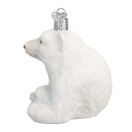 Old World Christmas Polar Bear with Cub Glass Blown Ornament for Christmas Tree