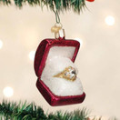 Old World Christmas Ornaments: Bride and Groom Gifts Glass Blown Ornaments for Christmas Tree, Ring in Box