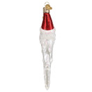 Old World Christmas Jingle Bell Santa Icicle Glass Blown Ornament for Christmas Tree