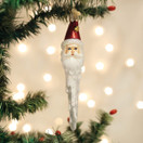Old World Christmas Jingle Bell Santa Icicle Glass Blown Ornament for Christmas Tree