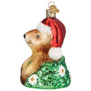 Old World Christmas Santa Groundhog Glass Blown Ornament for Christmas Tree