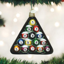 Old World Christmas Sports Collection Glass Blown Ornaments for Christmas Tree Billiard Balls