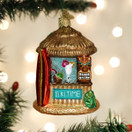 Old World Christmas Tiki Hut Glass Blown Ornament for Christmas Tree