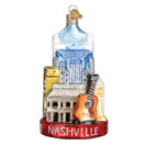 Old World Christmas Cities, Places and Landmarks Glass Blown Ornaments for Christmas Tree Nashville