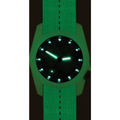 BERTUCCI DX3 Plus Watch | Vintage Drab w/White Dial/Super Luminous case- #357 Glow w/Vintage Drab Dash Line Band