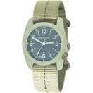 BERTUCCI DX3 Plus Watch | Vintage Drab w/White Dial/Super Luminous case- #357 Glow w/Vintage Drab Dash Line Band