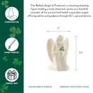 Belleek Angel of Protection - Handcrafted Guardian Angel Figurine Porcelain Irish Decor, 2.16"L x 2.08"W x 3.3"H, White