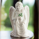 Belleek Angel of Protection - Handcrafted Guardian Angel Figurine Porcelain Irish Decor, 2.16"L x 2.08"W x 3.3"H, White