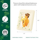 Belleek Shamrock 5x7 Wedding Picture Frame - Fine Parian China White Photo Frame - Handcrafted Irish Decor