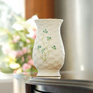 Belleek Kylemore Vase - White Flower Vase Handcrafted Fine Parian China Shamrock Irish Decor, 3.1 x 7 Inches