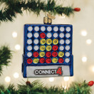 Old World Christmas Connect 4 Glass Blown Ornament for Christmas Tree