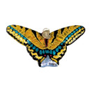 Old World Christmas Ornaments: Butterfly Collection Glass Blown Ornaments for Christmas Tree, Swallowtail Buttferly, Multicolor, 2.500 (12164)