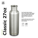 Klean Kanteen Classic 27oz with Sport Cap Brushed Stainless