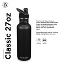 Klean Kanteen Classic 27oz (with Sport Cap) Black