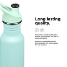 KLEAN KANTEEN Pastel Turquose Classic Water Bottle w/ Sport Cap, 1 EA