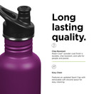 Klean Kanteen Classic 27oz (w/Sport Cap) Purple Potion