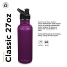 Klean Kanteen Classic 27oz (with Sport Cap) Purple Potion