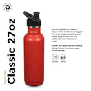 Klean Kanteen Classic 27oz (with Sport Cap) Tiger Lily