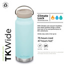 Klean Kanteen TKWide 32oz (w/Twist Cap) - Blue Tint