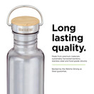 Klean Kanteen Reflect 27oz (w/ Bamboo Cap) Mirrored Stainless