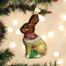 Old World Christmas Chocolate Easter Bunny Glass Blown Ornament for Christmas Tree