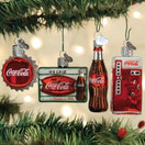 Old World Christmas Ornaments Coca-Cola Mini Diner Set Glass Blown Ornaments for Christmas Tree