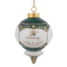 CBE Happy 50th Wedding Anniversary Victorian 4.5 Inch Porcelain Hanging Ornament