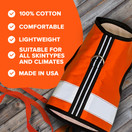 Reflective Cat Harness - High-Visibility Cat Vest for Day & Night | Secure, Breathable and Washable Cotton | Ideal for Walking & Traveling - Outrageous Orange, S to M