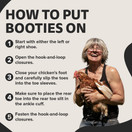 Chicken Shoes for Injured Feet – Protective Neoprene Footwear for Chicken, Open-Toe Design for Bumblefoot Relief, Made in USA - Standard, 3" Max. Inside Width