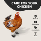 Chicken Shoes for Injured Feet – Protective Neoprene Footwear for Chicken, Open-Toe Design for Bumblefoot Relief, Made in USA - Standard, 3" Max. Inside Width