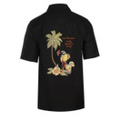 Weekender® Men's Polly's Drink Parrot Embroidered Shirt (Black)