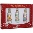 Old World Christmas Salt Water Taffy Set (3PC) Glass Blown Ornaments for Christmas Tree