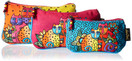 Laurel Burch Cosmetic Bag Set, Feline Clan, 3-Pack