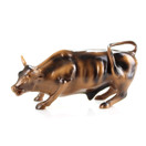 Bronze Wall Street Bull Stock Market NYC Figurine Statue .